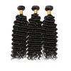 Wholesale 10pieces/lot Deep Wave Bundles Hair Extensions Curl 10-28inch 10pieces Natural Color 100% Human Hair Wefts