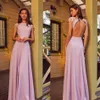 Light Purple Evening Dresses Sheer Jewel Neck Short Sleeve Satin Prom Dress Backless Lace Appliqued Formal Long Party Gowns