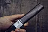 Couteau de collection Katana de haute qualité VG10 Damascus Steel Tanto Blade Ebony poignée de lames fixes Couteaux avec gaine en bois