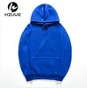 Moda Kolor Hooides Męskie Grube Ubrania Zimowe Bluzy Mężczyźni Hip Hop Streetwear Solid Fleece Hoodky Man Odzież USA Rozmiar