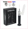 CPENAIL 휴대용 왁스 펜 키트 - 1100mAh 배터리, 세라믹/석영 네일, 순수 Ti/GR2, 유리봉 호환