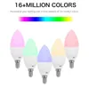 Akıllı WiFi Filament Ampul Dim LED Mum Işık E12 E14 E27 B22 RGB Destek Alexa Google IFTTT Akıllı Ses Kontrolü 6 W Dekoratif LED