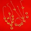 Ethiopian African Wedding New Necklace Earrings Ring Bracelet Hairpin Hair Chain Accessory Jewelry Sets