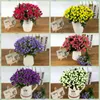 36 têtes/1 bouquet artificiel décoratif fête soie fausses fleurs pivoines pour la maison hôtel décor bricolage mariage décoration Bouque