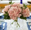 Moda Yapay Ortanca Çiçek Ipek Bez Plastik Düğün Malzemeleri DIY Ev Dekorasyon Doğum Günü Partisi Festivali GA728 Için