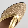 Gouden hoge hakken vrouwen schoenen 2019 pumps vrouwen jurk schoenen Latin dans schoenen 5 cm lage hakken vrouwelijke bruiloft talon femme