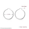 Boucles d'oreilles en diamant à section circulaire plaqué argent sterling DFMSE291 Boucles d'oreilles Dangle Chandelier en argent 925 pour femmes 10 paires a lo236P