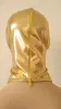 Kostuumaccessoires Shiny Metallic Spandex Metal Gold Color Zentai Costumes Party Halloween Mask/Hood