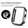 Diamond Watch Cover Luxury Bling Crystal PC Cover för Apple Watch Case For Iwatch Series 4 3 2 1 Fall 42mm 38mm Band