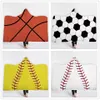 200*150 cm Baseball Fußballdecke Sherpa Handtuch Softball Decke Sport Thema Kapuze Cape Soccer Badetuch Swadding Decken DHL