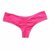 Bandkläder Kvinnor Bikini Bottom Side Slips Brasilianska Thong Baddräkt Klassisk Skär Bottom Biquini Bad Kort Ladies Baddräkt