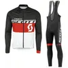 2021 SCOTT Team Atmungsaktive Radtrikot Trägerhose Anzug Männer Langarm MTB Fahrrad Outfits Rennrad Kleidung Sport Uniform Y21032602