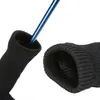 3pcs 블랙 골프 헤드 커버 드라이버 1 3 5 페어웨이 목재 헤드 커버 긴 목 니트 보호 커버 페어웨이 드라이버 클럽 액세서리