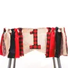 Barnvagn Banner Timber Buffalo Plaid Baby Boy First Birthday Party Photo
