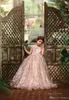 Princess Little Girls Flower Girls Dresses Lace Sequins Beads Jewel Neck Open Back Girls Pageant Dresses For Wedding Party Gowns 270D