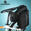 ROCKBROS Fahrrad-Rücksitztasche, Kofferraumtasche, Handtasche, Fahrradtaschen, Packtaschen, Bicicleta, multifunktionale tragbare Gepäcktaschen, 3 Farben