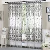 Home Office Curtain Kurtyna Kwiat Divider Tulle Voile Drape Panel Sheer Scarf Valanse Curtains Home Decor