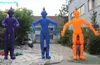 3.5m Verlichting beweegbare opblaasbare buitenaardse kostuum wandelen marionet controleerbare mannen gehouden parade marionet met led-verlichting
