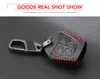 Genuine Leather Car Key Case Car Styling 4 Button Key Fob Shell Cover For SAAB 9-3 93 2003-2009 Keychain Car Key Bag