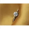 original Jewelry 925 Silver Ring Inlay 4MM 1 Carat Zircon Stone SONA Diamond Engagement Wedding Rings for Bride Women size 4-9