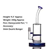 Hookahs Ny stil 9.2 "Glass Bong Water Pipe Dab Rig Oil Rigs Honeycomb Perc Wax Quartz Banger Heady Pipes Bongs