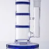 Glass Hookahs Beaker 3 Pisos Favo de mel Bongs Water Rig With 14mm Refeições para fumar