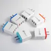 3 portar väggladdare QC30 Snabbladdning Tre USB -telefonadaptrar EU US Plug Fast Charging för iPhone Samsung Smart Phone8201297