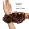 Chignon elástico peruca encaracolado bagunçado bun mix cinza natural chignon extensão de cabelo sintético chique e trendy6754347