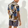 Camisa de Impressão Masculina 2020 Respirável Beach Férias Botão De Manga Curta Botão Havaiano Camisas Marca Casual Camisa Masculina Streetwear