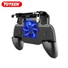 Yoteen Mobile Game Controller Grip Cooling Fan Extended Handle with Trigger Joystick for iOS Android PUBG Shooting Game3637800