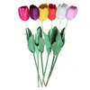 Wholesale-lindo látex touch real tulipa tulipa flor de casamento buquê de casamento decoração home 6qdr