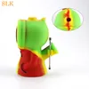 4.70 inch smoking bongs hookah Cute Ghost silicone water pipe glass bong detachable mini newest bubbler pipe spoon dab rig