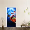3D Sticker Gece Sky Noel Baba The Door Takılma mı Can Taşı Su Duvar Sticker Yatak A Salon Diy Duvar Kağıdı 016