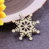 10 pièces 50MM flocons de neige en bois ornements de noël décorations en bois de noël pendentifs nouvel an suspendus fête de noël vacances bonne qualité