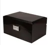 Högkvalitativ träklocka Box Black Watchs Boxes Presentförpackning Kronoklogo Träbox med broschyrer kort Glitter LSL0130