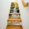 3D Waterfall Stone Stair Stickers Waterproof Wallpaper Home Decorations 7.1 x 39.4 inch 13pcs