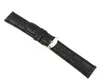 Högkvalitativ 18mm 20mm 22mm äkta läderband Stål Buckle Wrist Watch Band Black Brown Sweatband 6710741