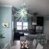 Estilo Nórdico Arte Decoração Pingente Lâmpadas de Pingente de Murano Glass Chandelier Iluminação para Livingroom Villa Hotel Lobby