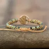 Tree Charm Bracelets African Japser String Braided Bracelets Yoga Friendship Lover Bracelet