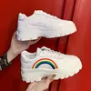 New Shoes Ins Tide Autumn Women's Rainbow Sneakers Outdoor Sports Shoes Ladies Platform Motion Sneakers