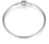 Marke 925 Sterling Silber Armbänder 3mm Schlangenkette Fit Charm Bead Armreif Schmuck Geschenk Für Männer Frauen W87