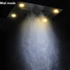 Bathroom LED Shower Set Modern Luxury Large Thermostatic Diverter Mixer SPA Mist Waterfall Rainfall Ceiling Shower With Massage Body Spray