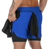 Camouflage Workout Shorts Men 2In1 Double-deck Quick Dry Running Gym Sport Shorts Fitness Jogging Workout Men Sports Pant