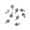 100pcs Bouquet flower Antique Silver Charms Pendants DIY Jewelry Findings For Jewelry Making Bracelet Necklace Earrings 11*22mm