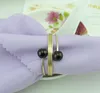 Pearl Napkin Ring Metal Napkin Buckle Serviette Holder For Hotel Restaurant Table Decoration Wedding Supplies