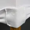 Awillhome 100 pcs de boa qualidade White spandex esticar cadeira capas para a capa da cadeira do casamento da festa de evento