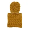 M226 automne hiver femmes tricot chapeau + cou chaud 2 pièces ensemble bonnets chapeau chapeau Crochet chapeau chaud foulard