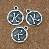 100 pièces Antique argent "K" Alphabet initiale alliage breloques pendentifs pour la fabrication de bijoux Bracelet collier bricolage accessoires 14.8x28.2MM A-395