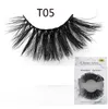 Pestañas postizas 5D Pelo de visón suave 25mm Tira completa Pestañas Wispy Fluffy Pestañas largas Herramientas de maquillaje de ojos Extensiones de pestañas hechas a mano