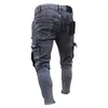 Abbigliamento moda uomo Pantaloni jeans cargo Pantaloni da lavoro skinny strappati da uomo Street Wear Pantaloni tinta unita di alta qualità202V